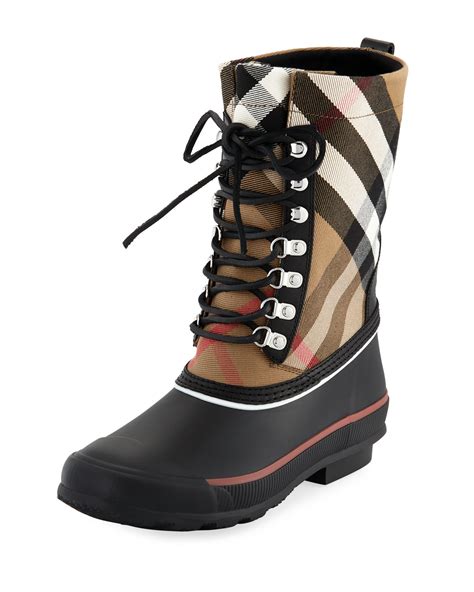 wide calf rain boots burberry